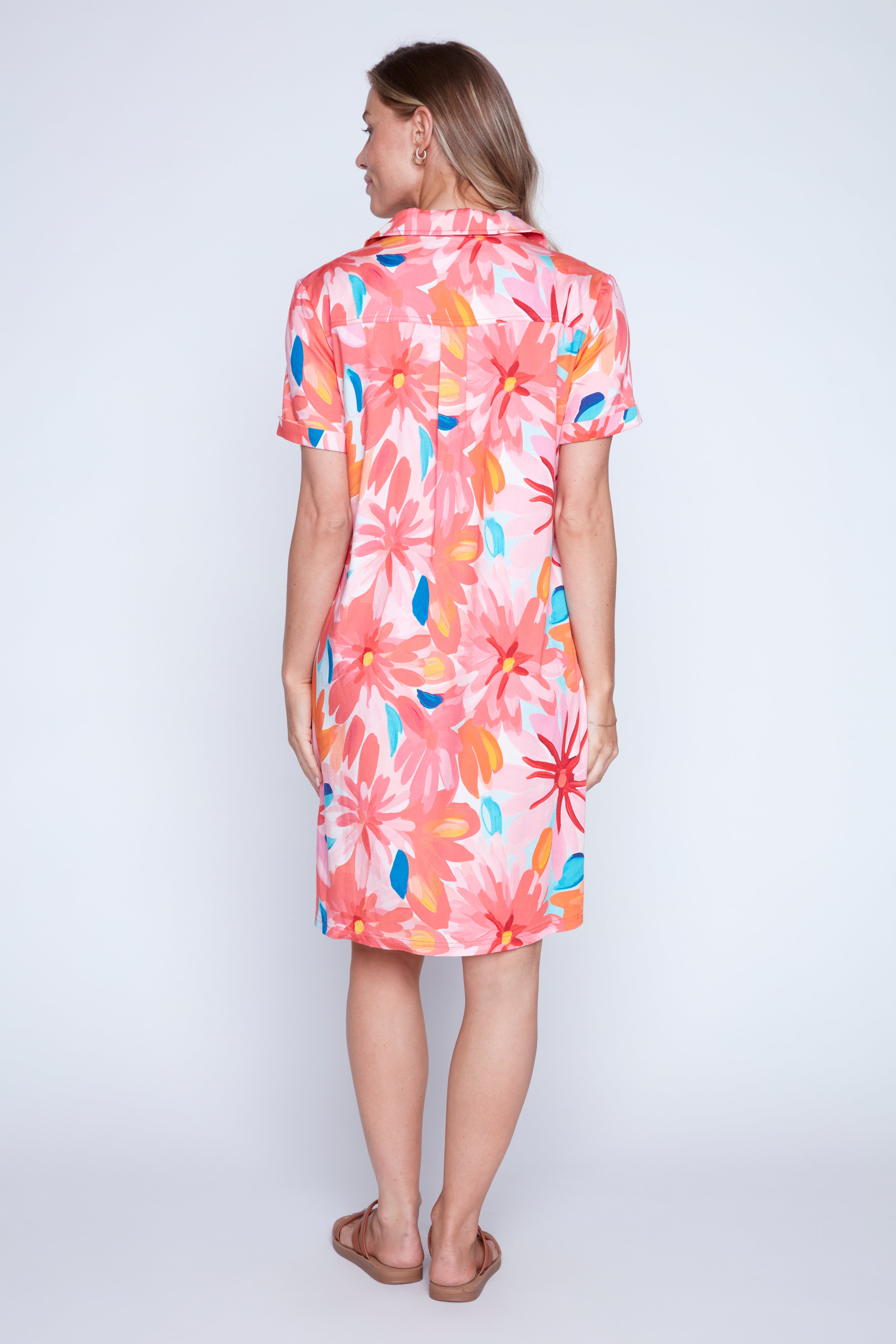 Printed Tencel shirt dress