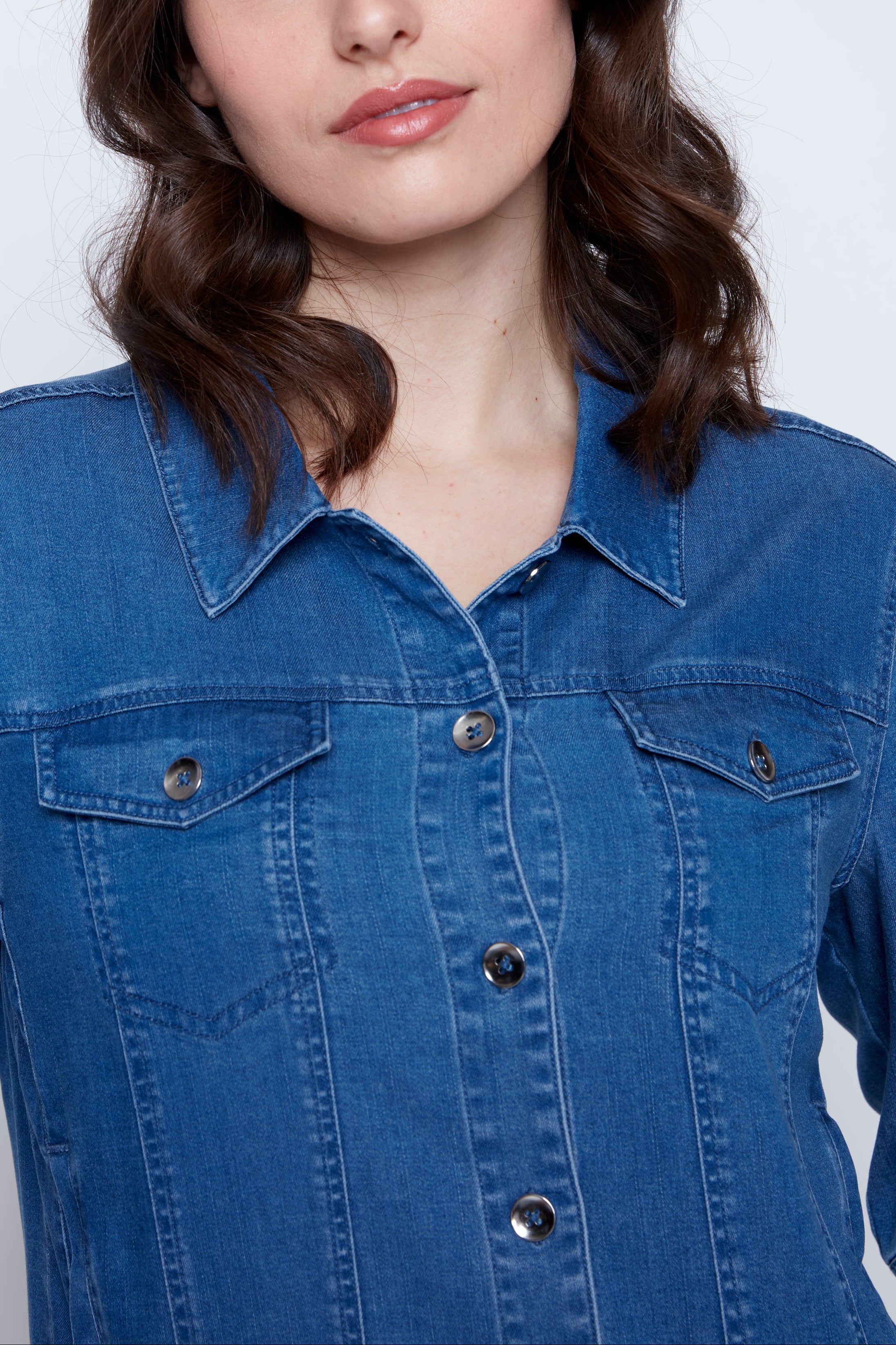 La veste en denim Tencel unie