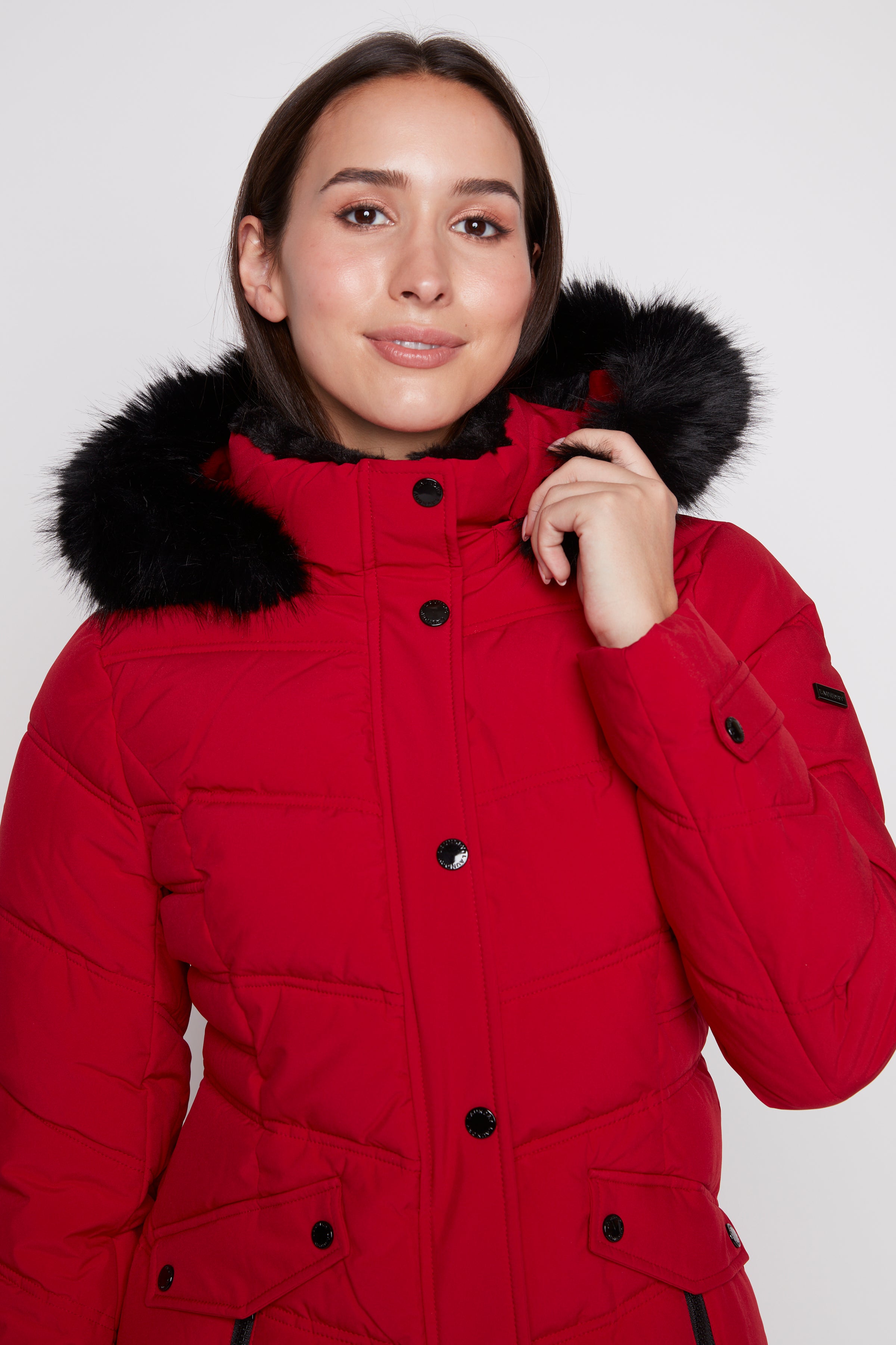 Red quilt jacket