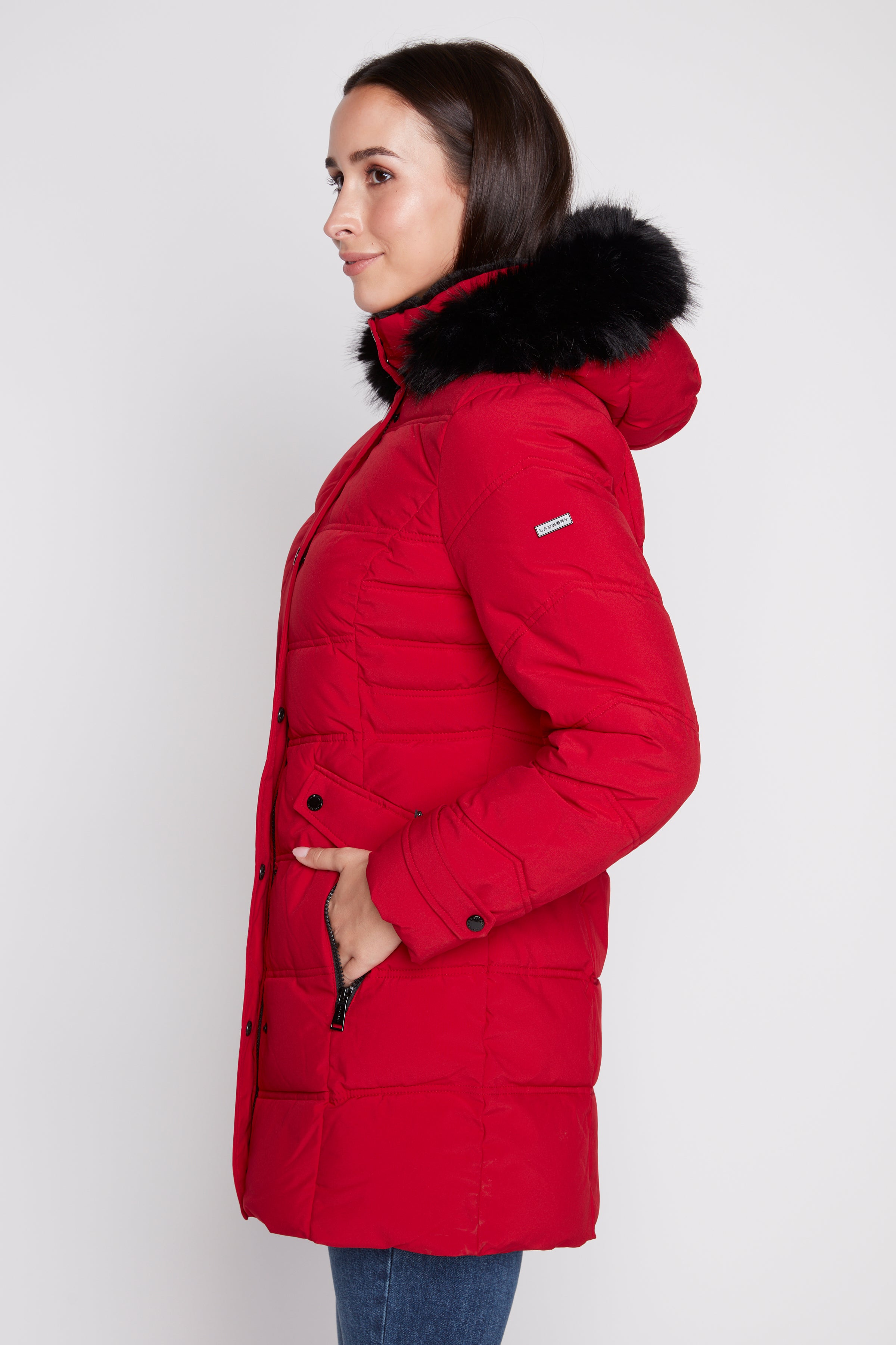 Red quilt jacket