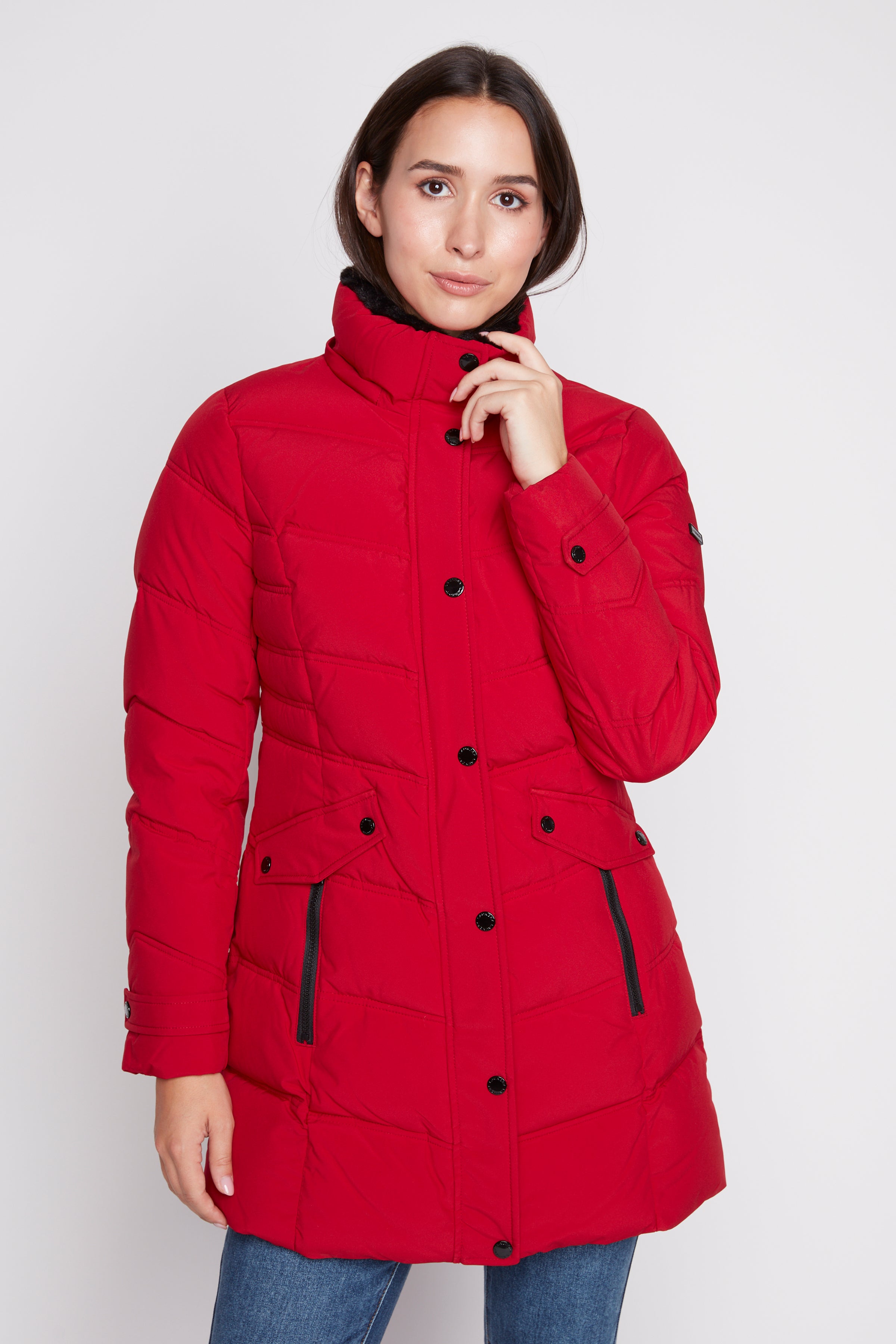 Red quilt jacket