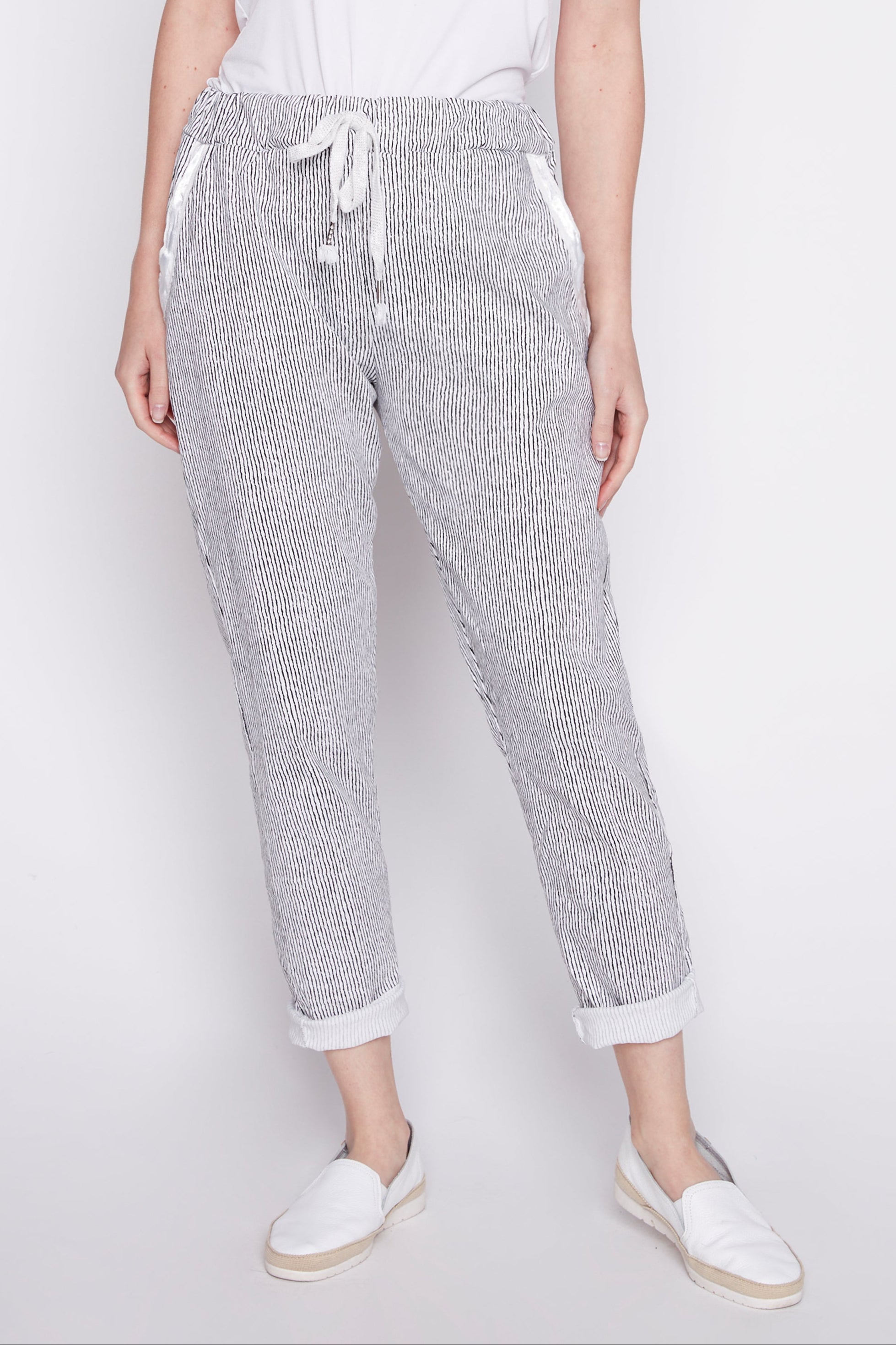 Printed crinkle pant