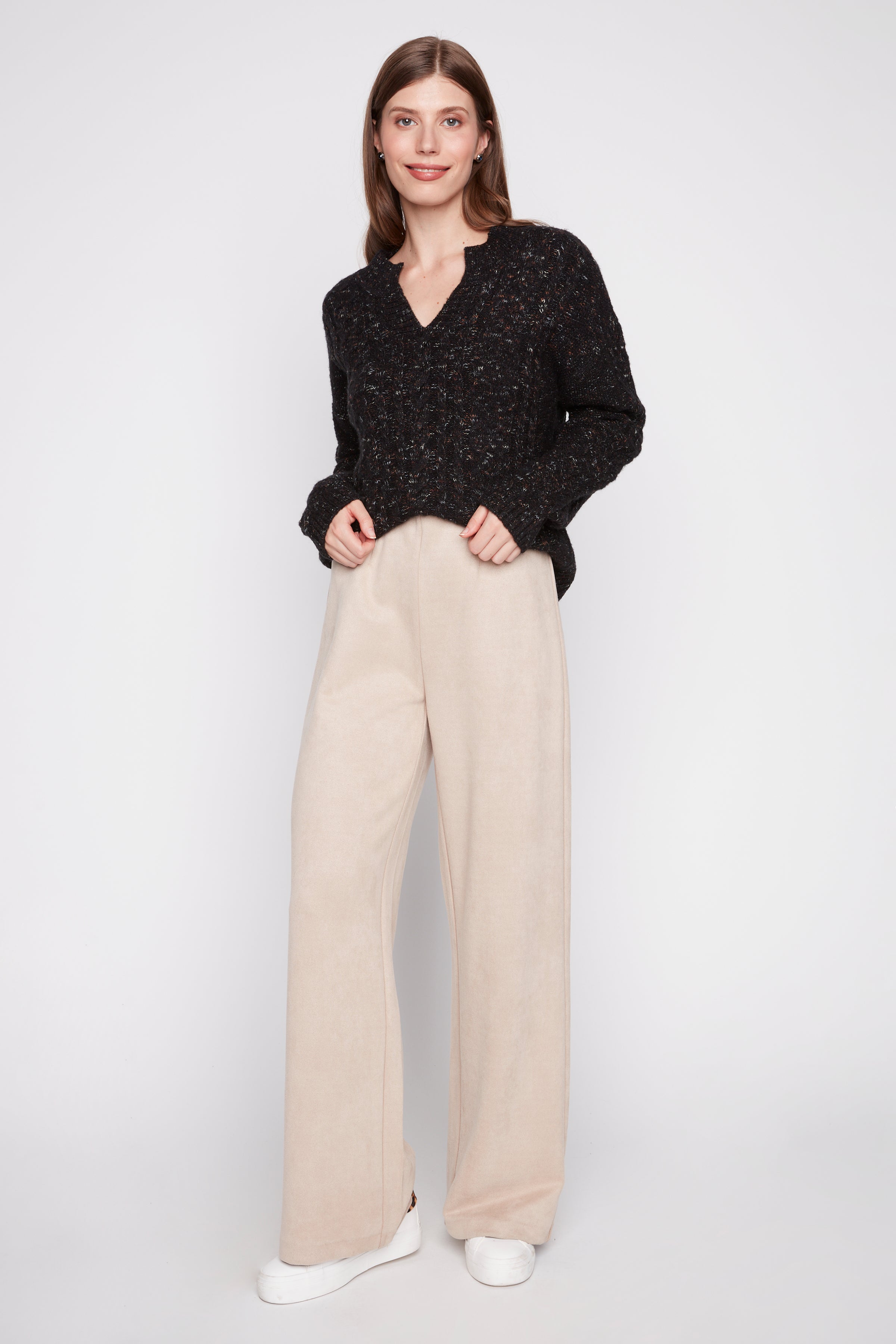 Pull on wide leg pant