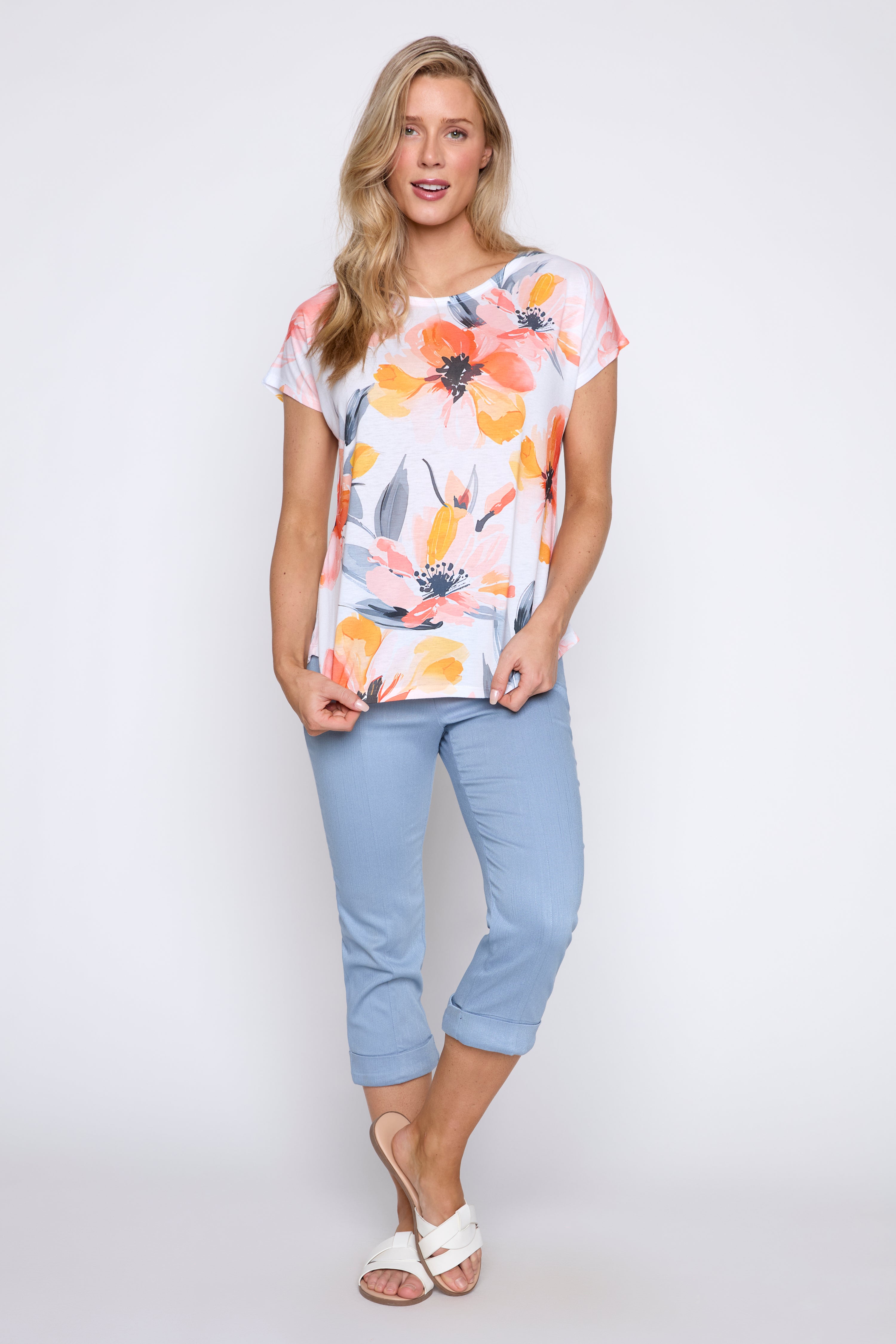 Le t-shirt imprimé fleuri