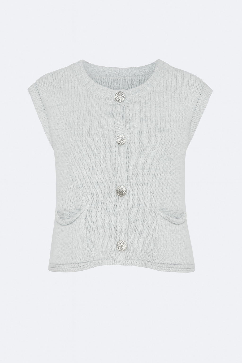 Rib vest with pockets