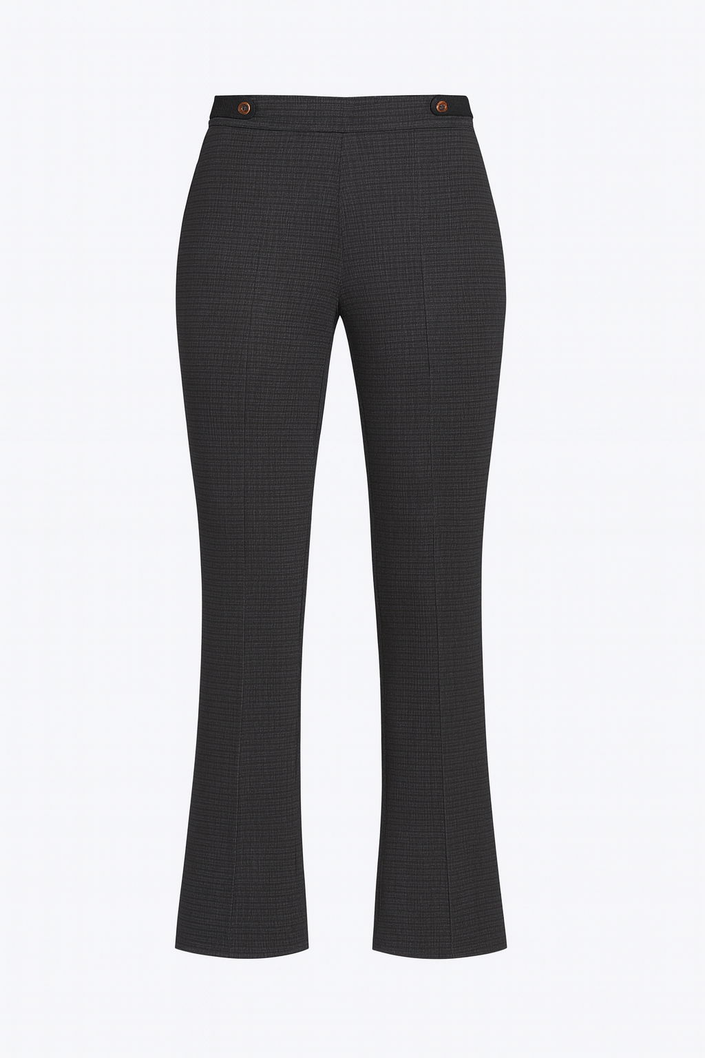 Check print straight leg pdr pant