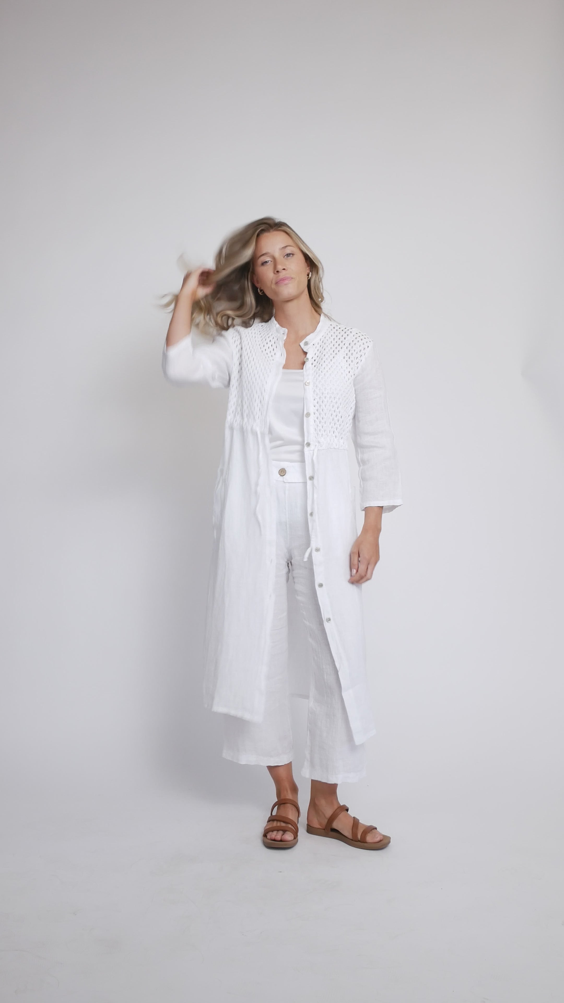 【新品】クリスタセヤ/ CristaSeya Linen Cardigan LISAYANG_SS26_WW_DROP-