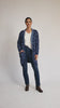 Jacquard Open Font Cardigan in navy video