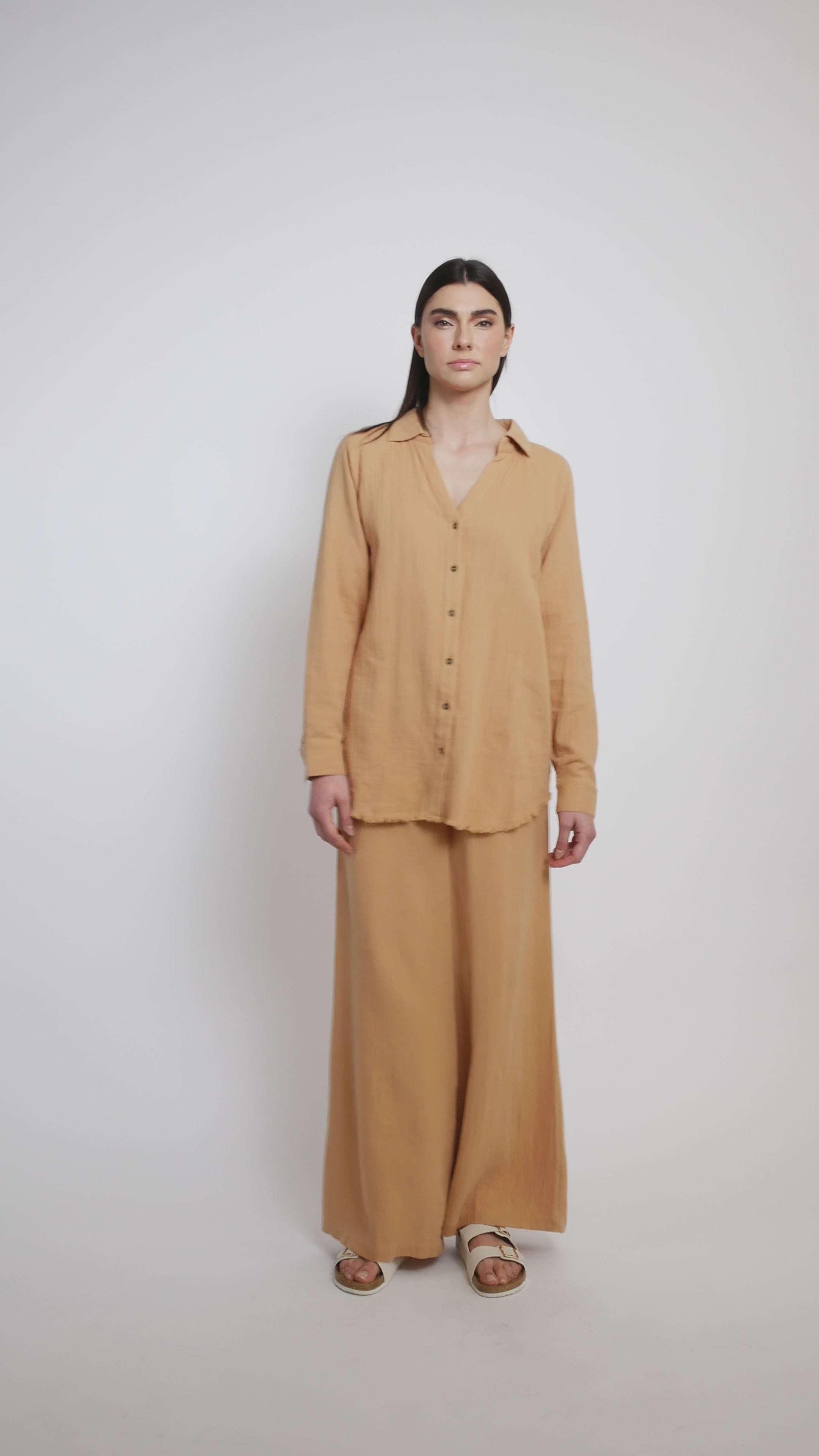 Cotton crinkle blouse