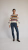 Floral Sleeve Stripe Sweater in natural video