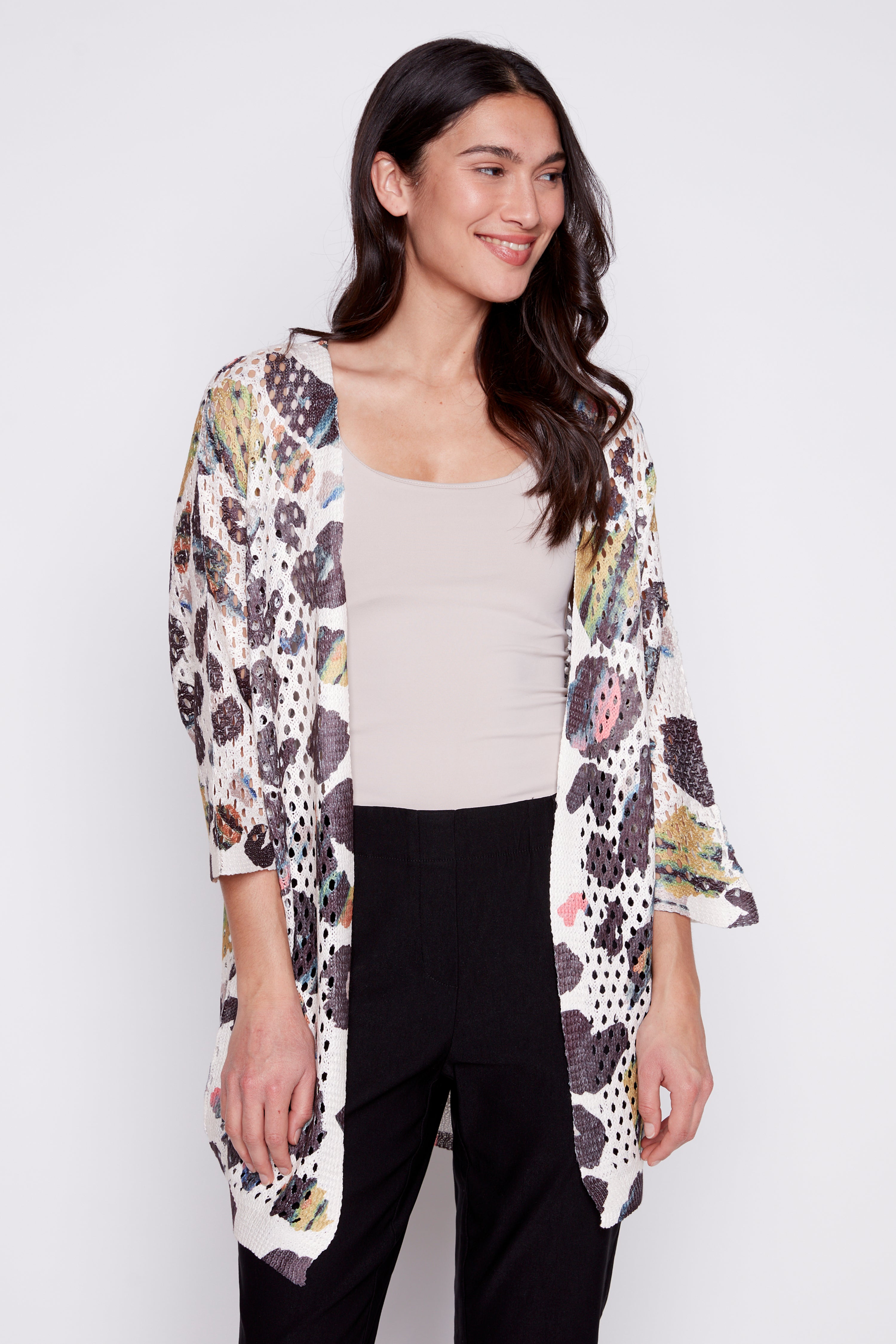 Animal print cardigan