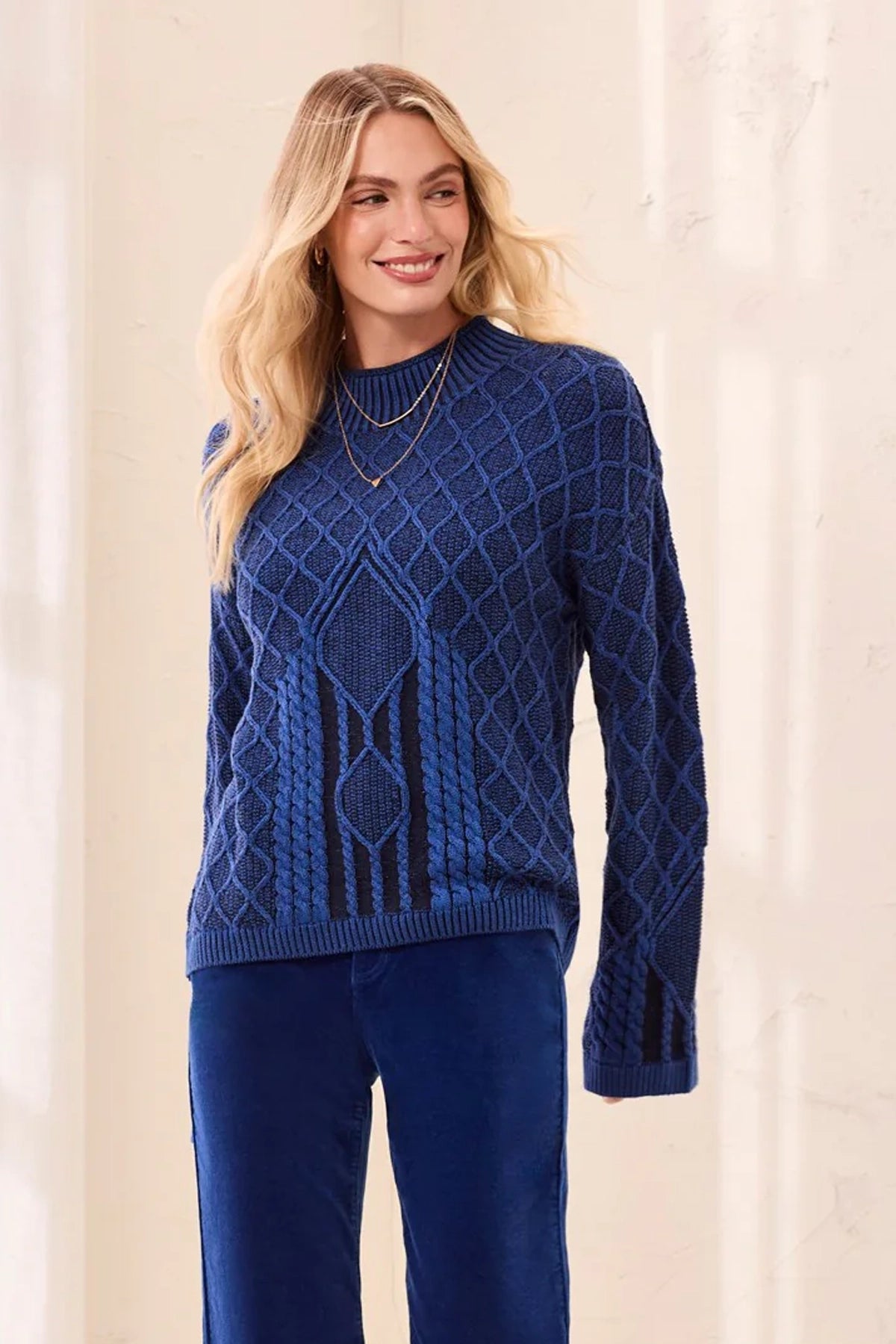 Two Tone Cotton Sweater